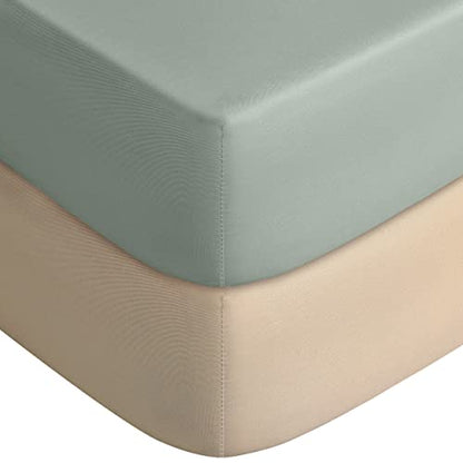 Crib Sheets Green And Brown , 2 Pack
