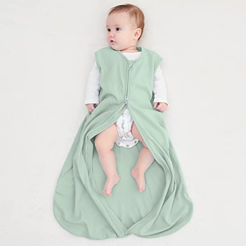 Yoofoss Baby Sleep Sack, Baby Wearable Blanket 100% Cotton 2-Way Zipper TOG 0.5 (3 Pack)