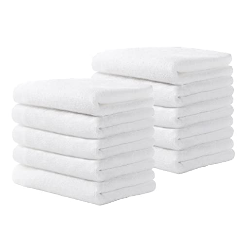 Bamboo Washcloths Towel White, 10 Pack
