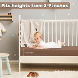 Yoofoss Muslin Fitted Crib Sheets, 28in x 52in Soft Breathable Toddler Crib Mattress, Fits Standard Size Mattress 2 Pack Apricot & Brown
