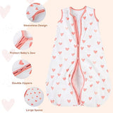 Yoofoss Baby Sleep Sack, Baby Wearable Blanket 100% Cotton 2-Way Zipper TOG 0.5 (3 Pack)