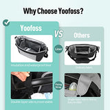 Yoofoss Baby Stroller Organizer Stroller Caddy - Universal Stroller Organizer Bag with Insulated Cup Holder Phone Bag, Stroller Storage Fits Most Baby and Pet Strollers, Grey&Black