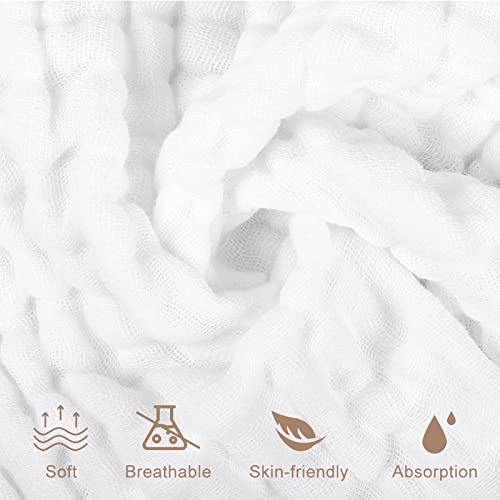 Baby Washcloths White, 10 Pack