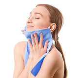 Yoofoss Luxury Washcloths Towel Set 10 Pack Baby Wash Cloth for Bathroom-Hotel-Spa-Kitchen Multi-Purpose Fingertip Towels and Face Cloths 10'' x 10'' - Blue