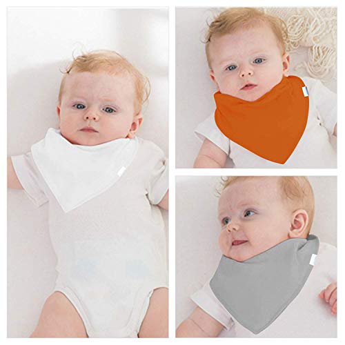 Yoofoss Baby Bibs Dribble Bandana Bibs for Boys Girls Plain Colour Drool Bibs for Drooling and Teething 8 Pack Super Soft and Absorbent