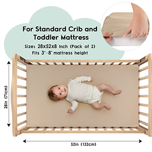 Crib Sheets Green And Brown , 2 Pack