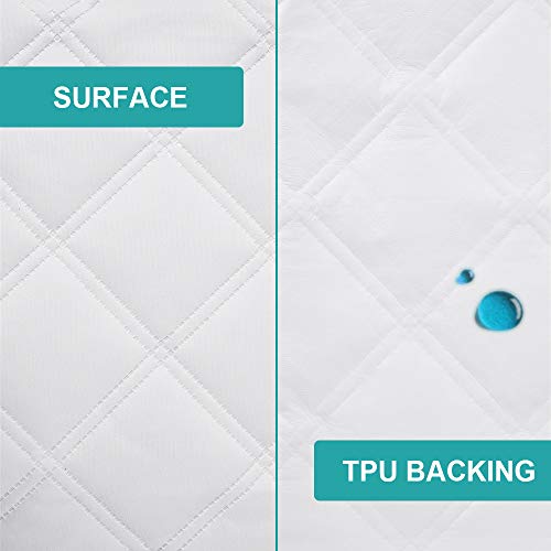 Waterproof Mattress Pad Cover, 2 Pack