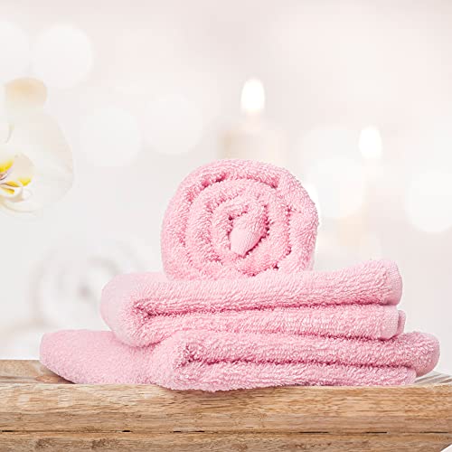 Bamboo Washcloths Towel Pink, 10 Pack