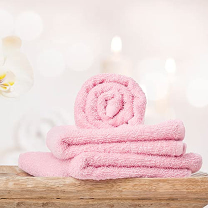 Bamboo Washcloths Towel Pink, 10 Pack