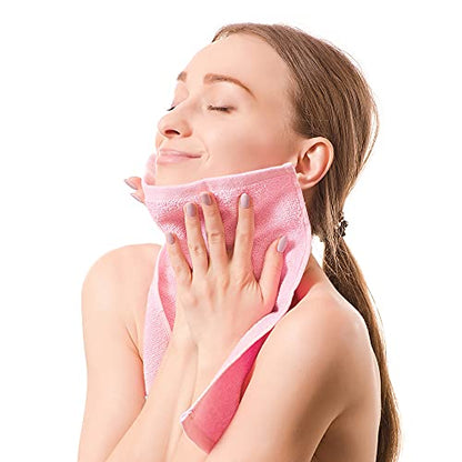Bamboo Washcloths Towel Pink, 10 Pack