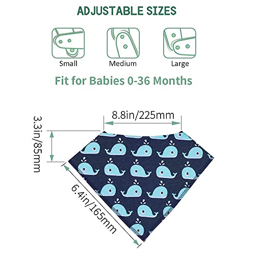 Baby Bandana Dribble Bibs Drool Bibs for Drooling and Teething 8 Pack Super Soft and Absorbent for Boys Girls by YOOFOSS