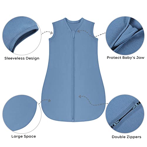 Sleep Sack Gray Blue Navy, 3 Pack, 6-12 Months