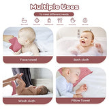 Yoofoss Muslin Baby Washcloths 100% Cotton Face Towels 10 Pack Wash Cloths for Baby 12x12in Soft and Absorbent Baby Wipes (Bean Paste)