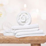Yoofoss Luxury Bamboo Washcloths Towel Set 10 Pack Baby Wash Cloth for Bathroom-Hotel-Spa-Kitchen Multi-Purpose Fingertip Towels and Face Cloths 10'' x 10'' - White