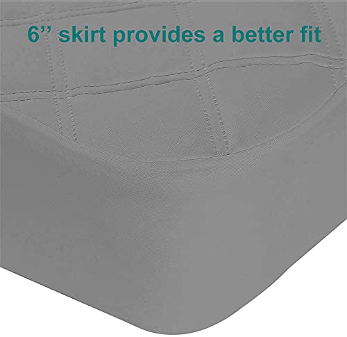 Yoofoss Waterproof Crib Mattress Protector, Quilted Fitted Crib Mattress Pad, Ultra Soft Breathable Toddler Mattress Protector Baby Crib Mattress Cover Breathable and Hypoallergenic (28''x52'')