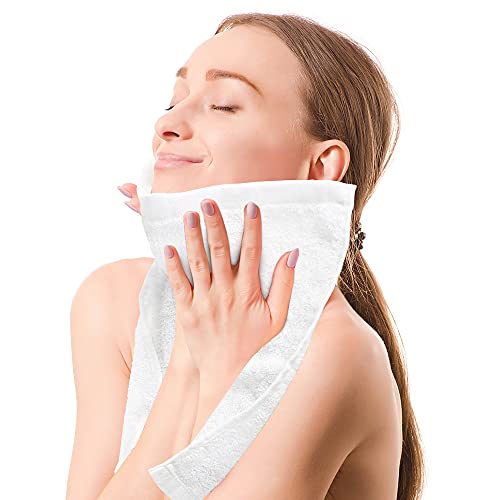Bamboo Washcloths Towel White, 10 Pack