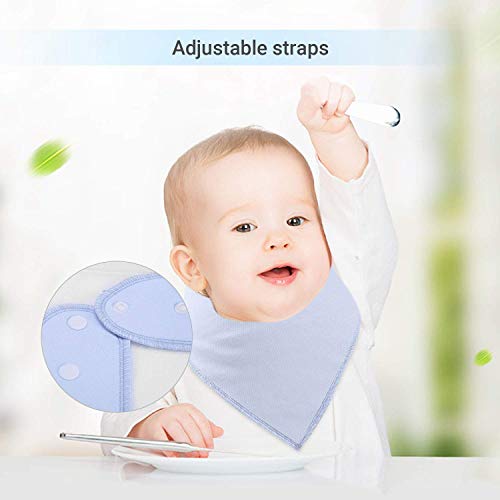 Yoofoss Baby Bibs Dribble Bandana Bibs for Boys Girls Plain Colour Drool Bibs for Drooling and Teething 8 Pack Super Soft and Absorbent