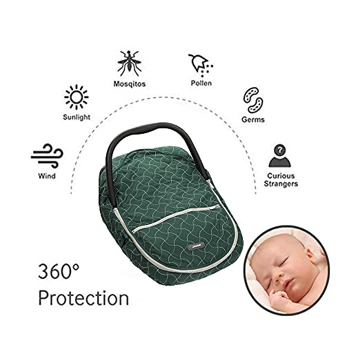 Yoofoss Baby Car Seat Cover Winter Carseat Canopies Cover to Protect Baby from Cold Wind, Super Warm Plush Fleece Baby Carrier Cover for Infant Boys Girls