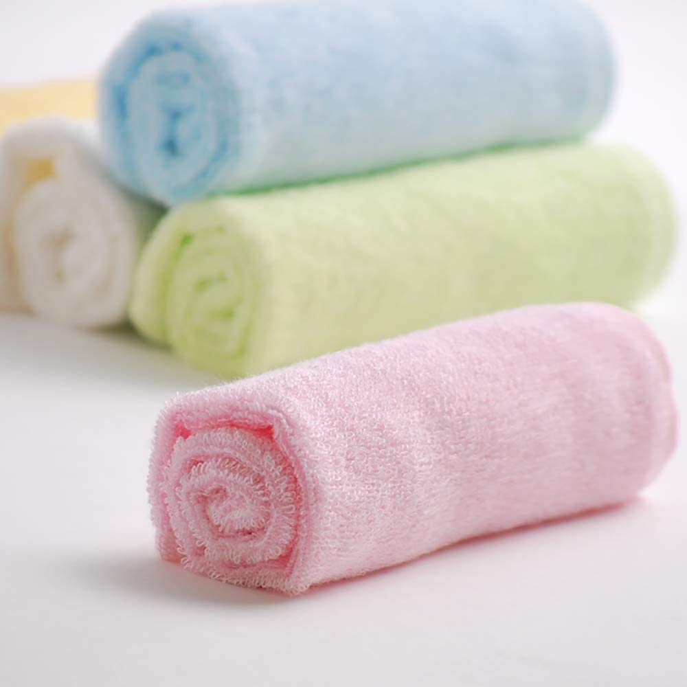Yoofoss Luxury Bamboo Washcloths Towel Set 10 Pack Baby Wash Cloth for Bathroom-Hotel-Spa-Kitchen Multi-Purpose Fingertip Towels & Face Cloths
