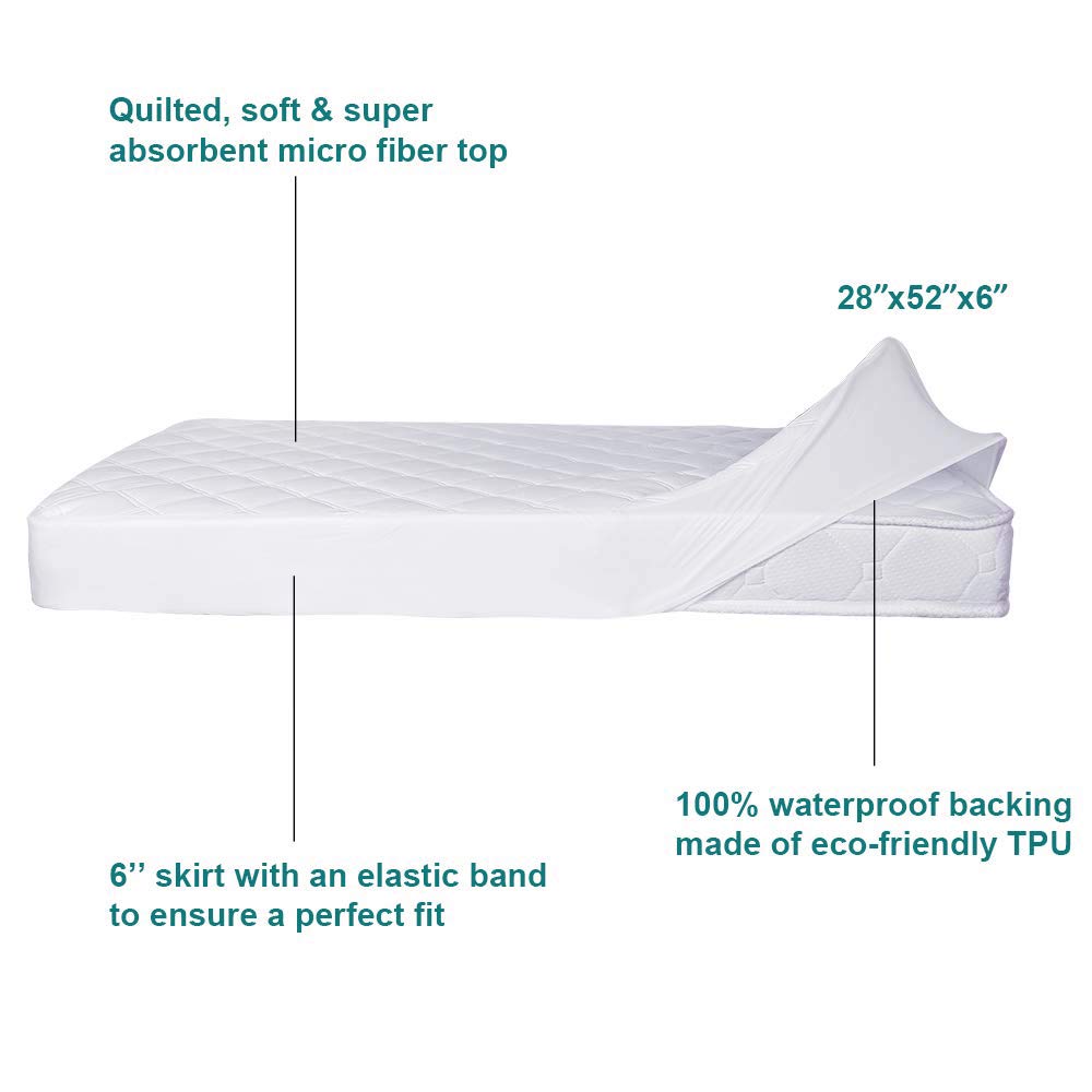 Waterproof Fitted Crib Mattress Pad