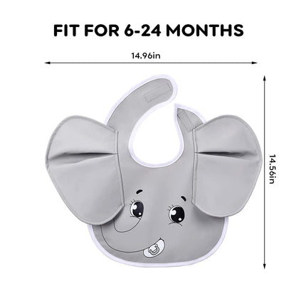 YOOFOSS Baby Bibs Waterproof Baby Dribble Drool Bibs for Baby Boys Girls Extra Wide Feeding Bibs for Infant Toddler, Easily Wipe Clean