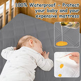 Yoofoss 2 Pack Waterproof Fitted Crib Mattress Pad and Toddler Mattress Protector Baby Crib Mattress Cover Cradle Bedding Sheets Soft and Breathable (28''x52'')