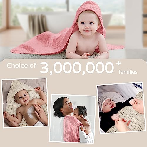 Large Hooded Baby Towels, Bean Paste & Beige