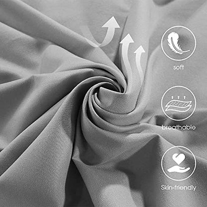 Crib Sheets Gray & White, 2 Pack