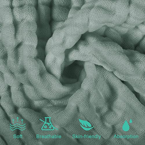 Baby Washcloths Dark Green, 10 Pack