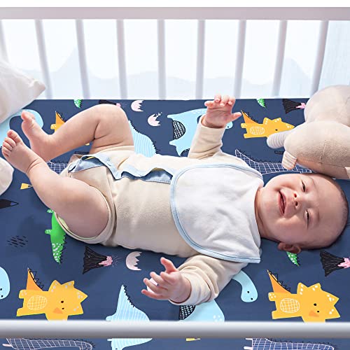 Yoofoss Fitted Crib Sheet Set 2 Pack Baby Sheets for Standard Crib Toddler Mattress Cover for Boys and Girls 28x52x9in Soft Microfiber Breathable