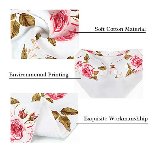 Yoofoss Baby Bandana Dribble Bibs Baby Bibs for Drooling and Teething 10 Pack Super Soft and Absorbent for Newborn Toddler Girls