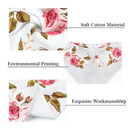 Yoofoss Baby Bandana Dribble Bibs Baby Bibs for Drooling and Teething 10 Pack Super Soft and Absorbent for Newborn Toddler Girls