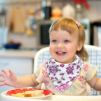 Yoofoss Baby Bandana Dribble Bibs Baby Bibs for Drooling and Teething 10 Pack Super Soft and Absorbent for Newborn Toddler Girls