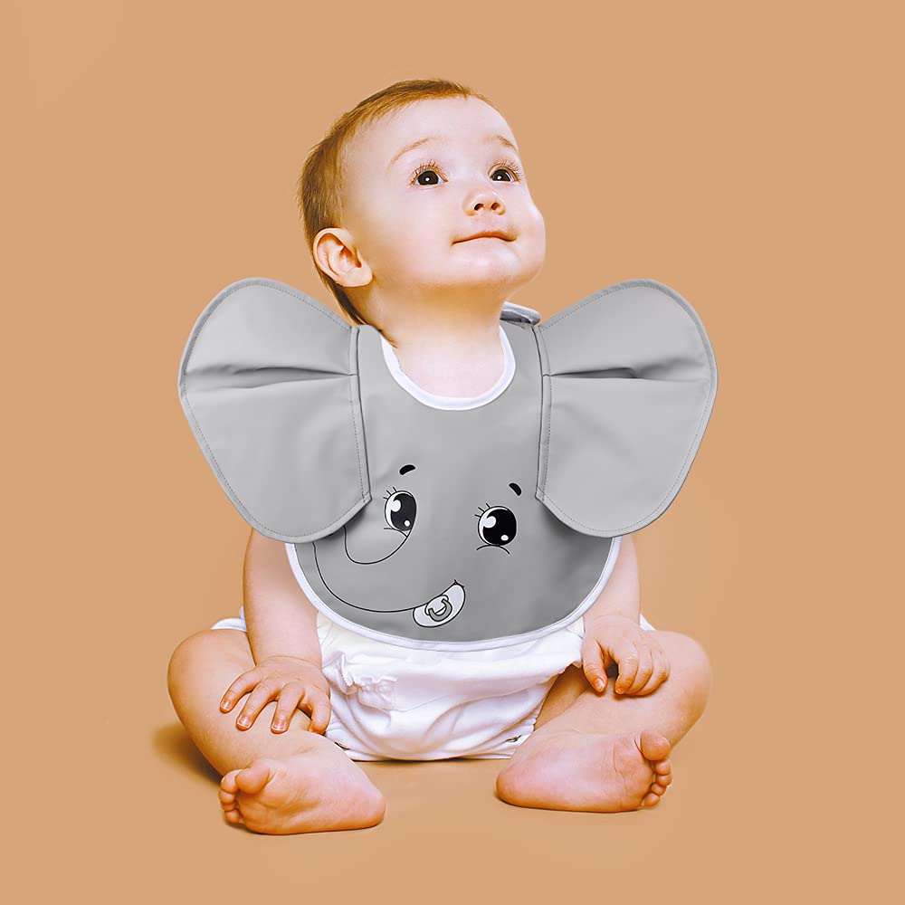 YOOFOSS Baby Bibs Waterproof Baby Dribble Drool Bibs for Baby Boys Girls Extra Wide Feeding Bibs for Infant Toddler, Easily Wipe Clean