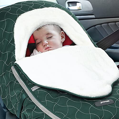 Yoofoss Baby Car Seat Cover Winter Carseat Canopies Cover to Protect Baby from Cold Wind, Super Warm Plush Fleece Baby Carrier Cover for Infant Boys Girls