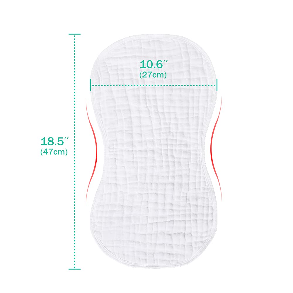 Yoofoss Muslin Burp Cloths 100% Cotton Baby Burp Cloth Set 6 Pack for Boys and Girls