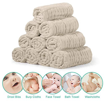 Baby Washcloths Apricot, 10 Pack