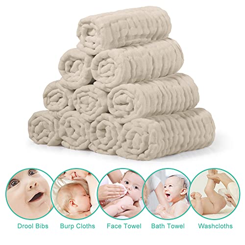 Baby Washcloths Apricot, 10 Pack