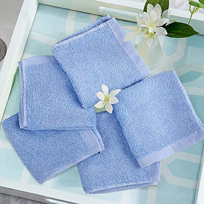 Bamboo Washcloths Towel Blue, 10 Pack