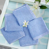Yoofoss Luxury Washcloths Towel Set 10 Pack Baby Wash Cloth for Bathroom-Hotel-Spa-Kitchen Multi-Purpose Fingertip Towels and Face Cloths 10'' x 10'' - Blue