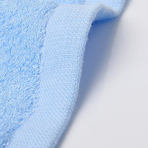 Yoofoss Luxury Washcloths Towel Set 10 Pack Baby Wash Cloth for Bathroom-Hotel-Spa-Kitchen Multi-Purpose Fingertip Towels and Face Cloths 10'' x 10'' - Blue