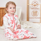 Yoofoss Baby Sleep Sack, Baby Wearable Blanket 100% Cotton 2-Way Zipper TOG 0.5 (3 Pack)