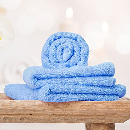 Bamboo Washcloths Towel Blue, 10 Pack