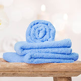 Yoofoss Luxury Washcloths Towel Set 10 Pack Baby Wash Cloth for Bathroom-Hotel-Spa-Kitchen Multi-Purpose Fingertip Towels and Face Cloths 10'' x 10'' - Blue
