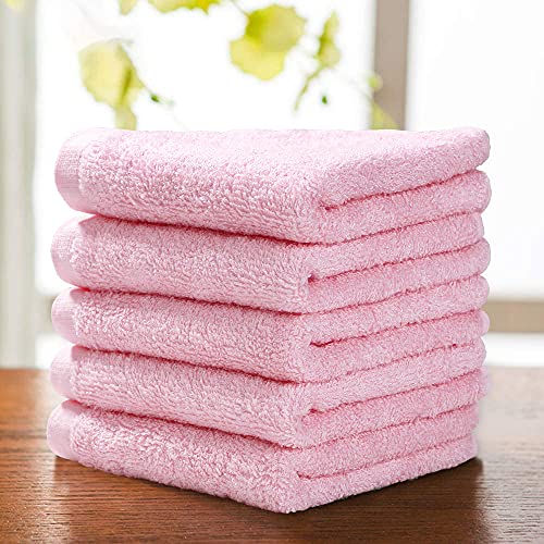 Bamboo Washcloths Towel Pink, 10 Pack