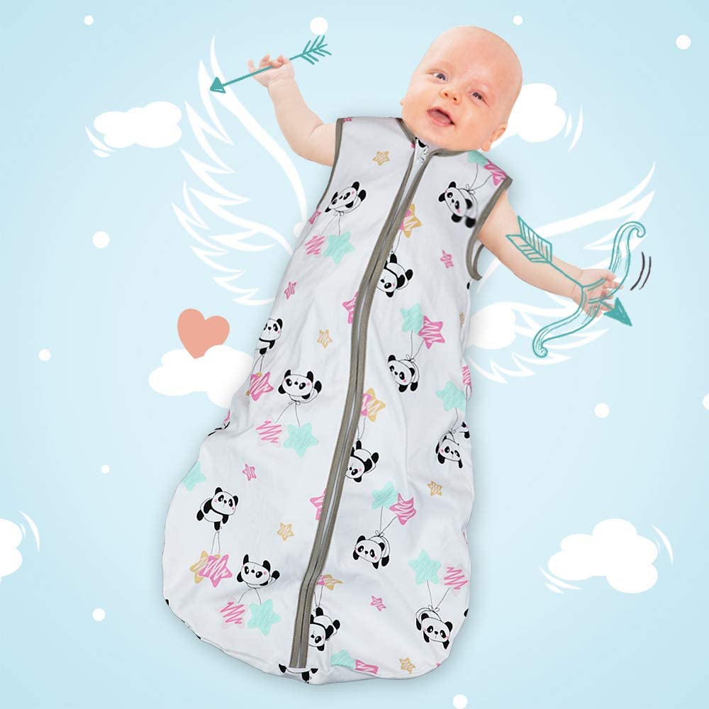 Yoofoss Baby Sleep Sack Wearable Blanket 100% Cotton Baby Sleep Bag 6-18 Month Soft Lightweigt Swaddle Transition Blanket