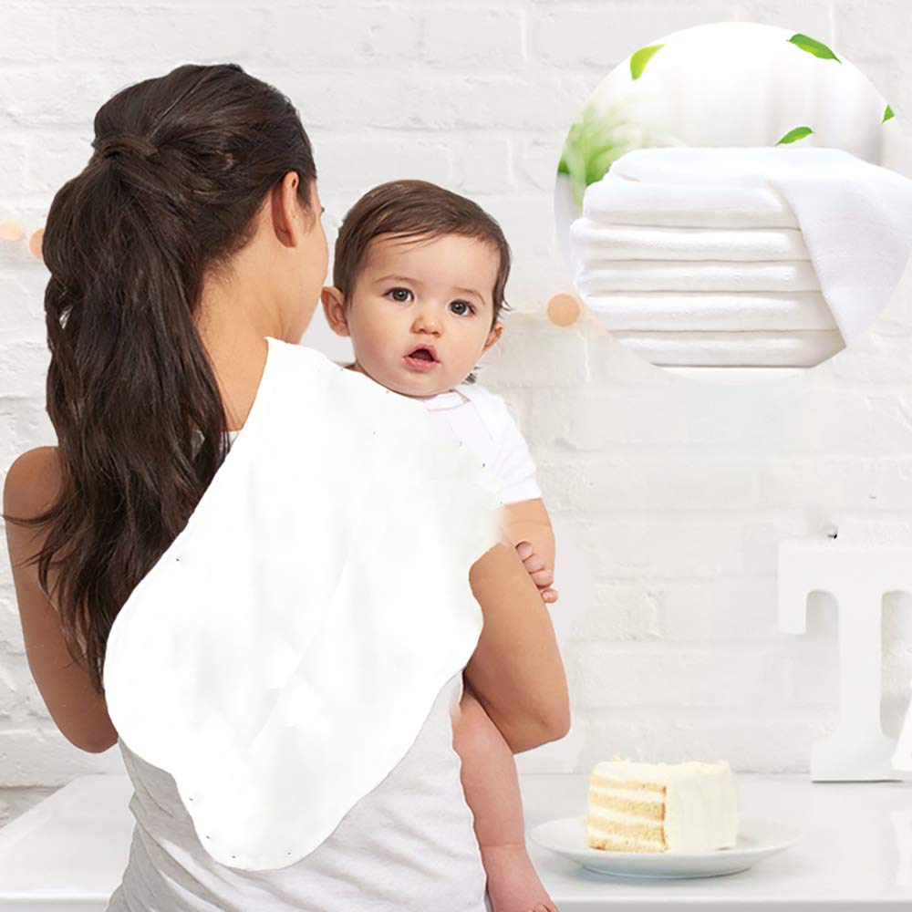 Muslin Burp Cloths 100% Cotton 6 Layers Large 10''x20'' Extra Soft and Absorbent 5 Pack by YOOFOSS