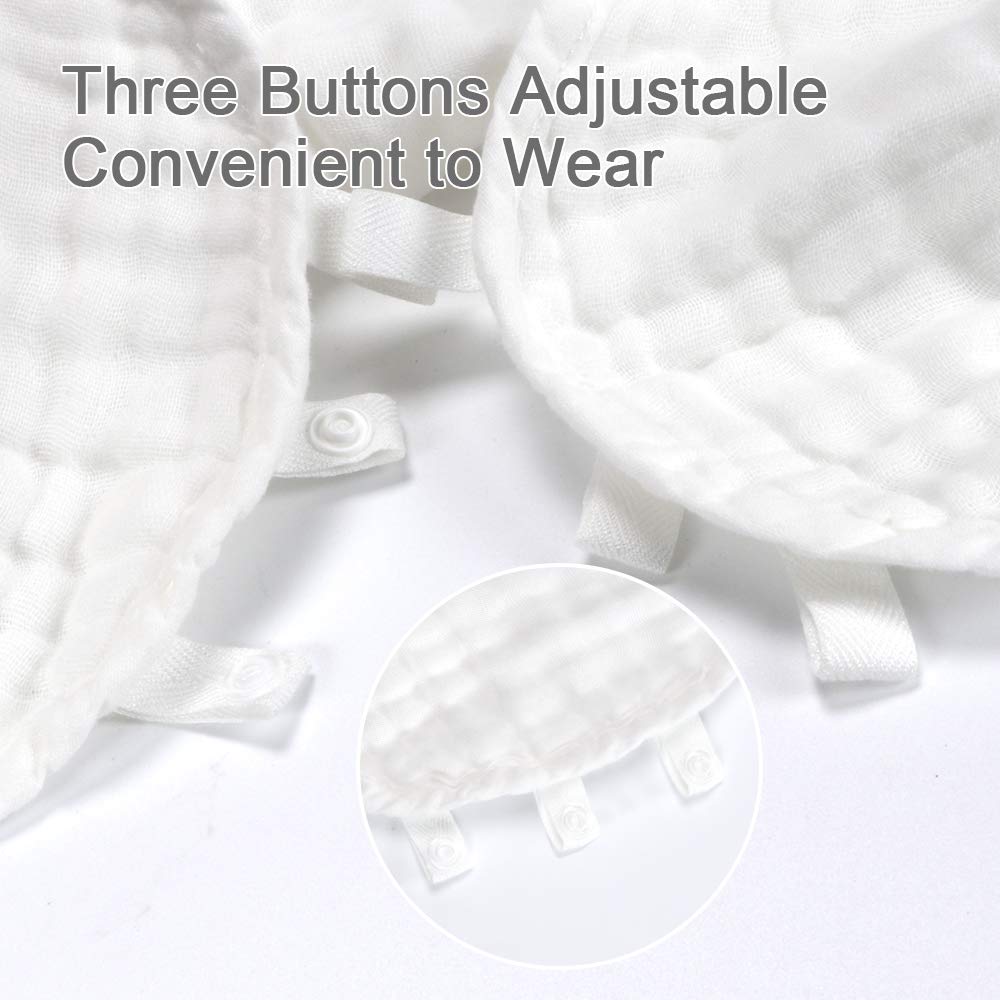 Burp Cloths 2 in 1 Baby Bibs Soft & Absorbent 100% Muslin Cotton Burpy Bibs for Boys & Girls 4 Pack by YOOFOSS