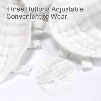 Burp Cloths 2 in 1 Baby Bibs Soft & Absorbent 100% Muslin Cotton Burpy Bibs for Boys & Girls 4 Pack by YOOFOSS