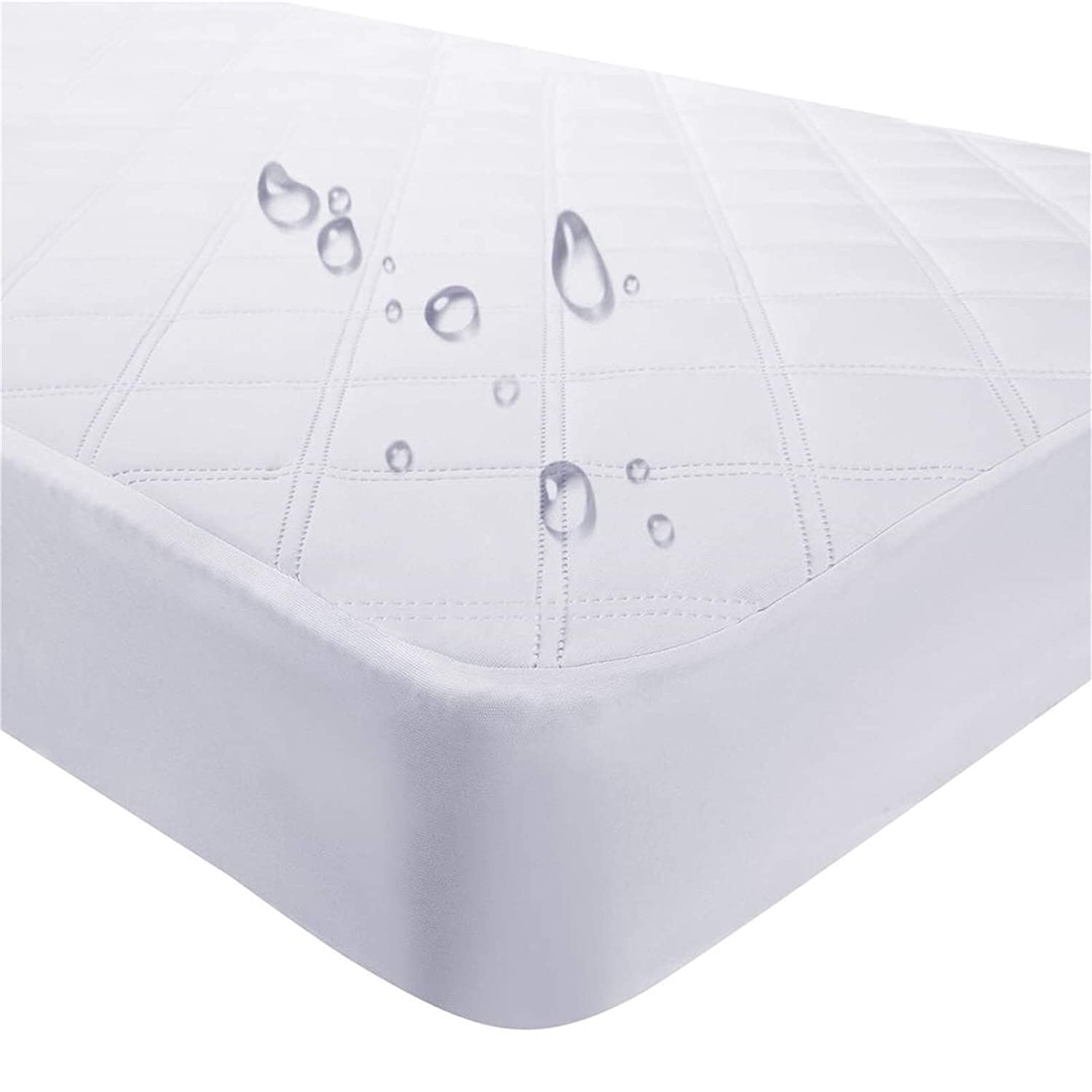 NEW Waterproof Fitted Crib Mattress Pad & Toddler Protector Baby White  28''x52